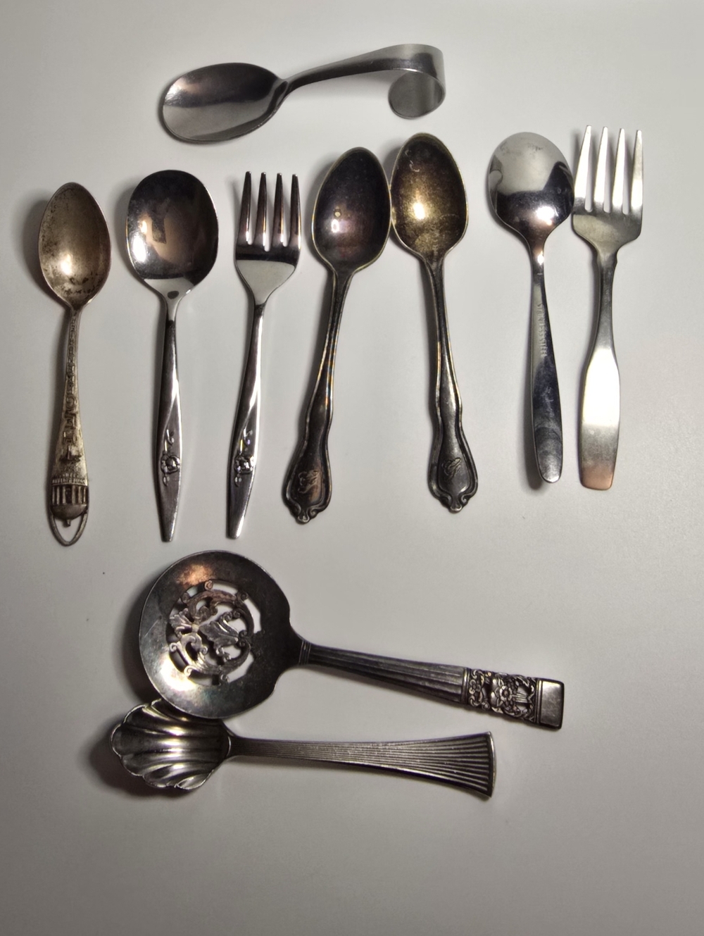 Assorted Silver-Tone Flatware Collection - Mixed Spoon & Fork Set